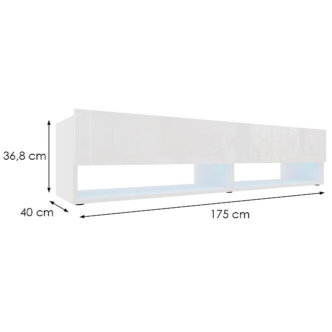 TV stolík Izumi 175 WH biela mat/lesk,2