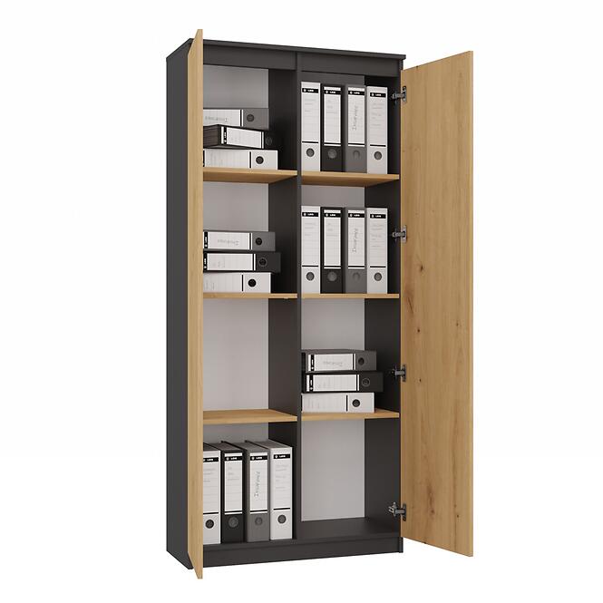 Regál KancelárskI Rs-80 Hemn Antracit/Artisan
