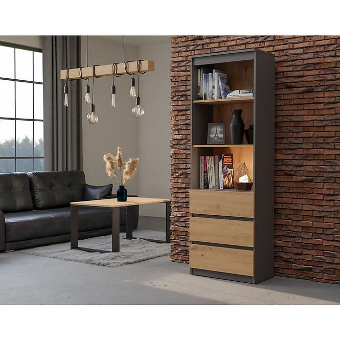 Regál KancelárskI 3S 3P Olimp Ant/Art Kpl,6