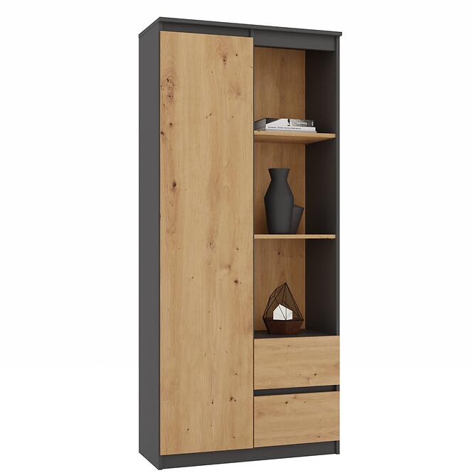Regál KancelárskI Rs-80 Bily Antracit/Artisan