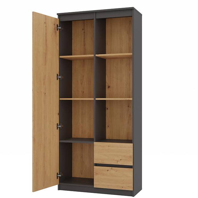 Regál KancelárskI Rs-80 Bily Antracit/Artisan