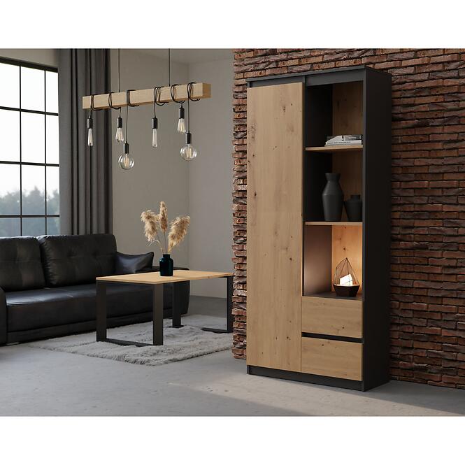 Regál KancelárskI Rs-80 Bily Antracit/Artisan