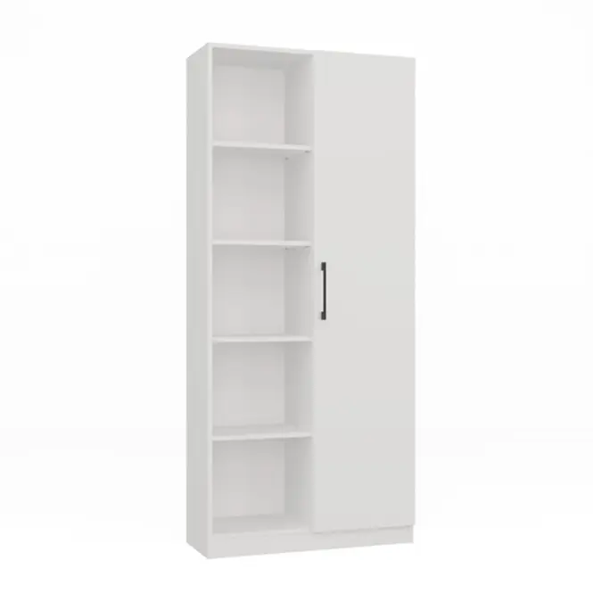 Regál 80 cm dvere biely