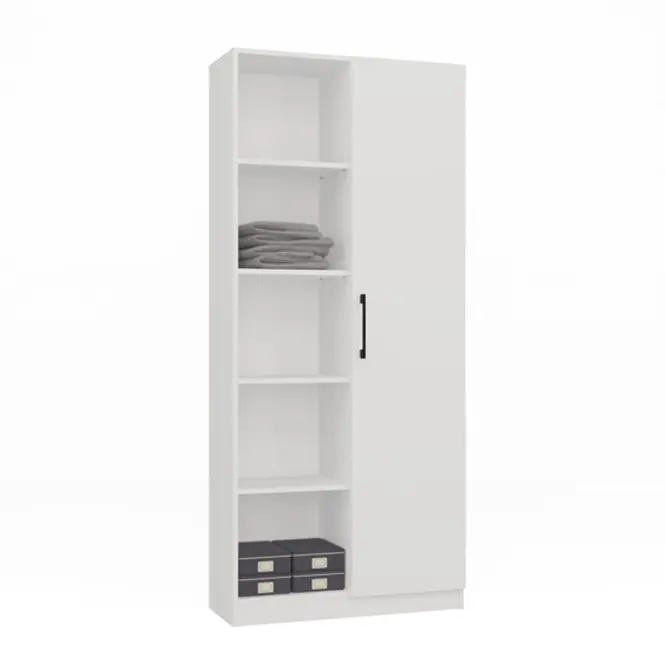 Regál 80 cm dvere biely
