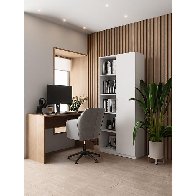 Regál 80cm Dvere Biel a