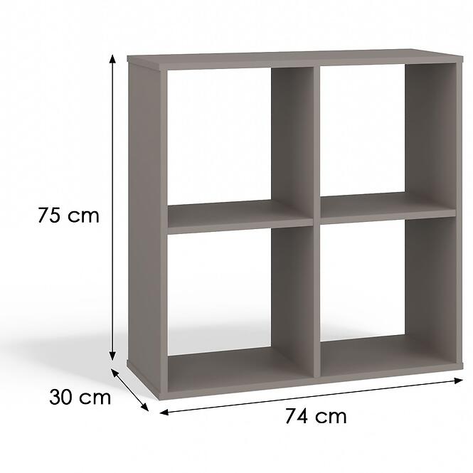 Regál Malax 2x2 Hlina