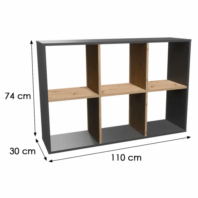 Regál Malax 2x3 Biela