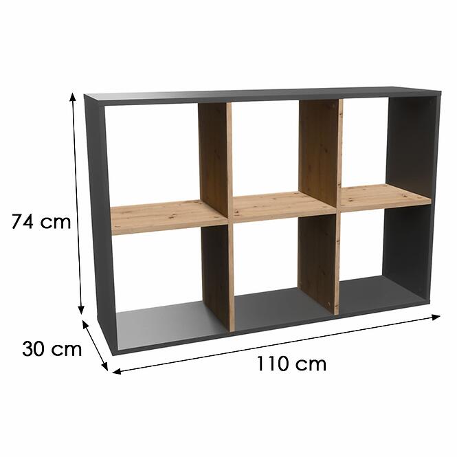 Regál Malax 2x3 Biela