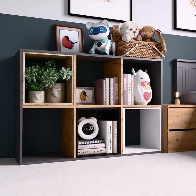 Regál Malax 2x3 Biela