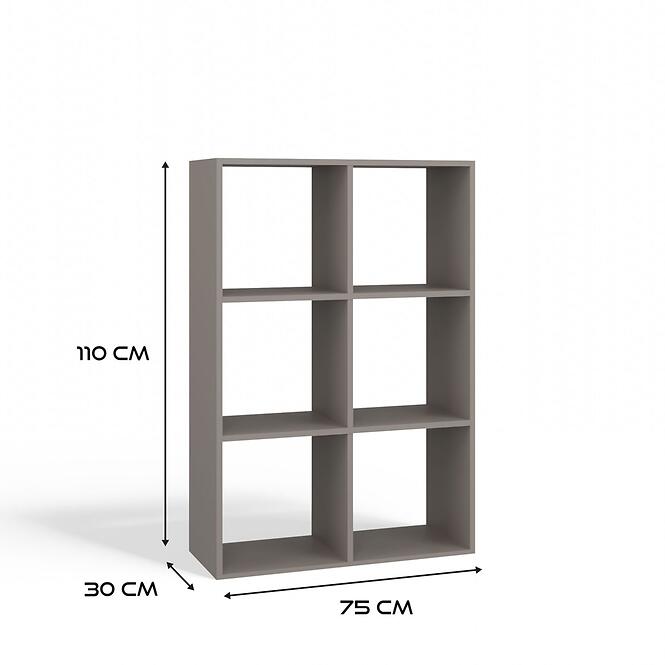 Regál Malax 2x3 Hlina
