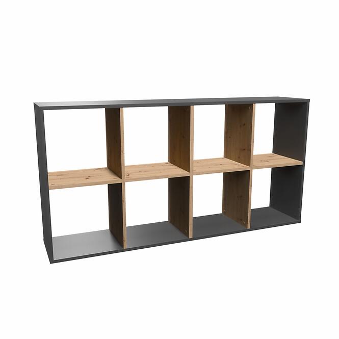 Regál Malax 2x4 Antracit/Artisan