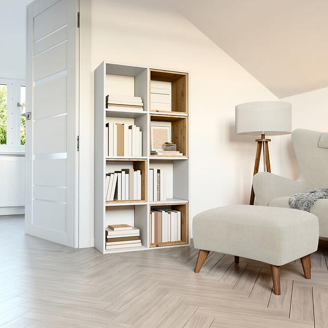 Regál Malax 2x4 Biela