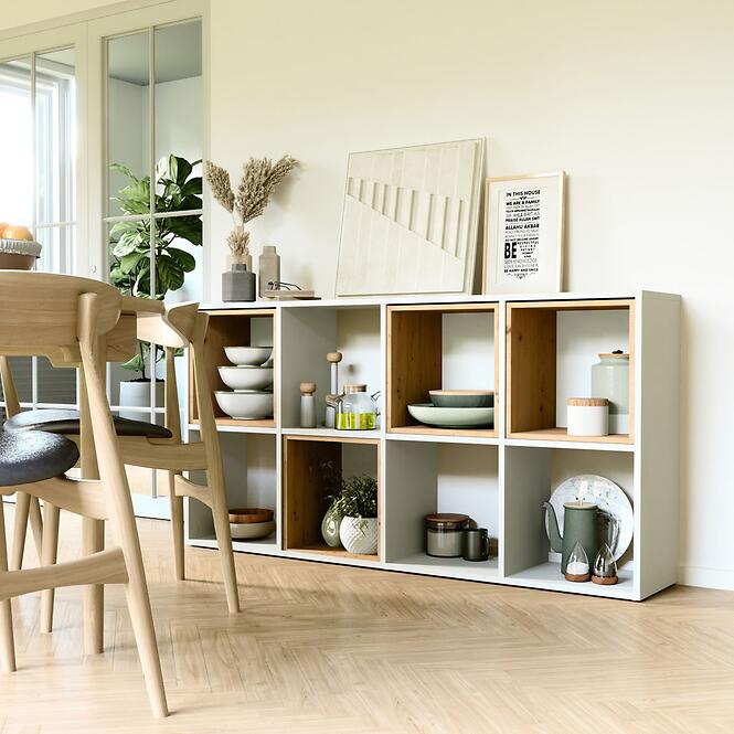 Regál Malax 2x4 Biela