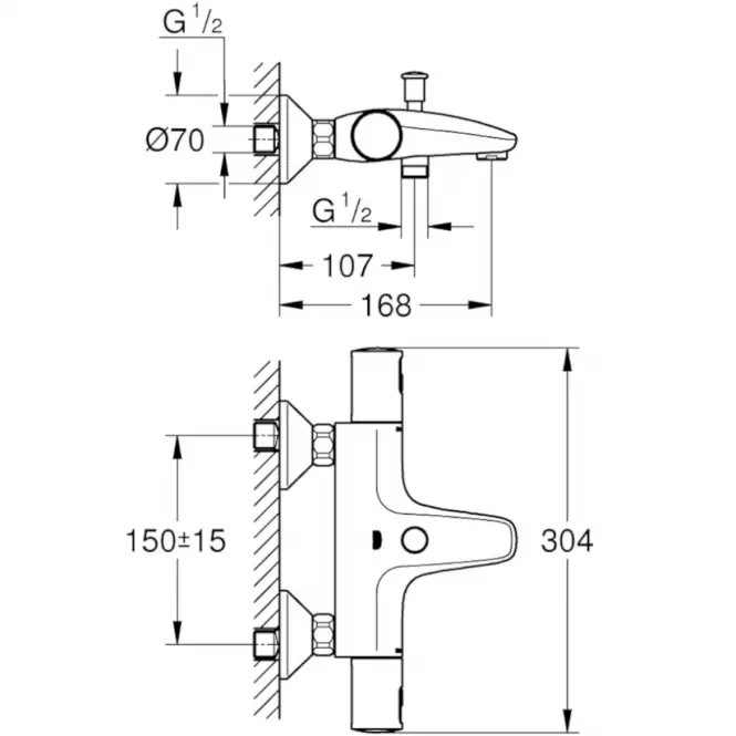 Batéria vaňová termostatická precision Start
