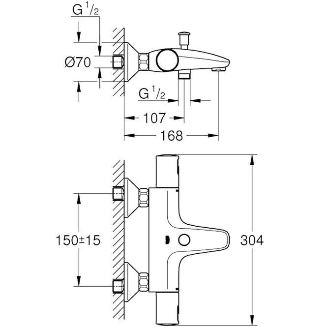 Batéria vaňová termostatická precision Start