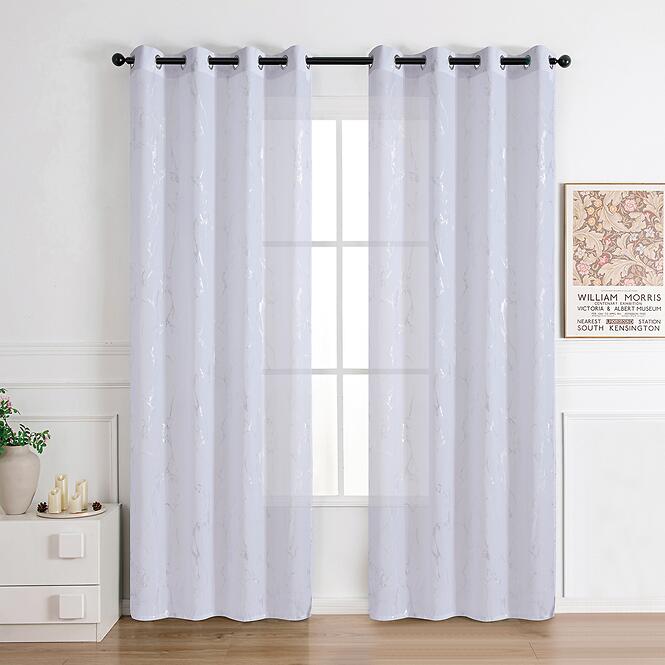 Záclona na krúžkoch Lena silver RP499 290x245 cm