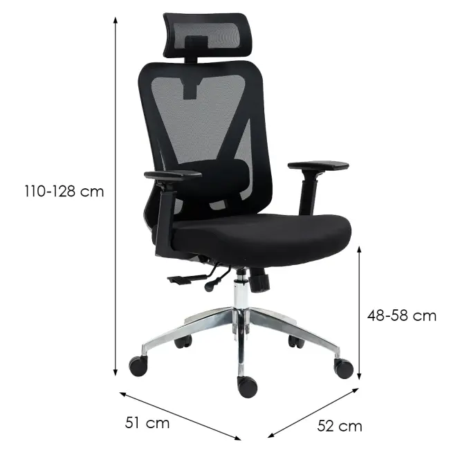 Otočné kreslo Ergobit Lux čierna