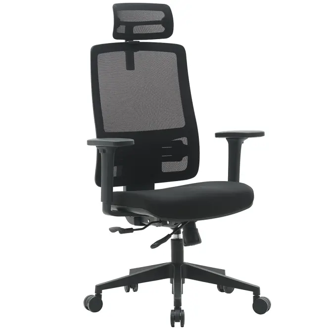 Otočné kreslo Popstar Mesh Lux čierna
