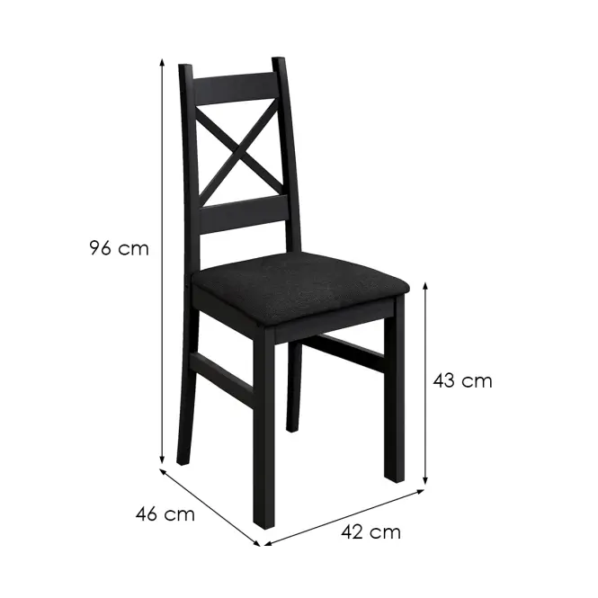 Jedálenská zostava Mini čierna/Kašmír