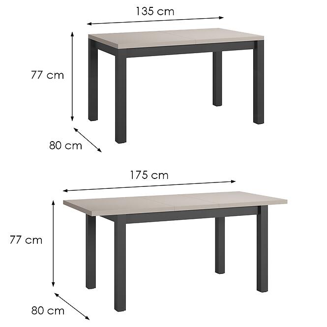 Rozkladací stôl Mini Kašmír/Czarny