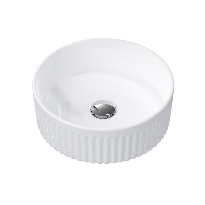 Ryhované umývadlo Bedrock 2 biela