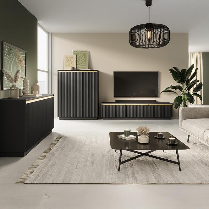 Komoda Royal Kw103 Čierna,5