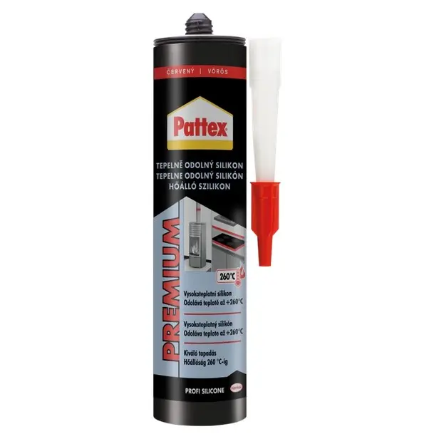 PATTEX TEPELNE ODOLNÝ SILIKÓN - ČERVENÝ