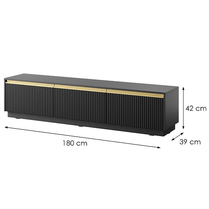 TV stolík Royal 180 Čierna,2