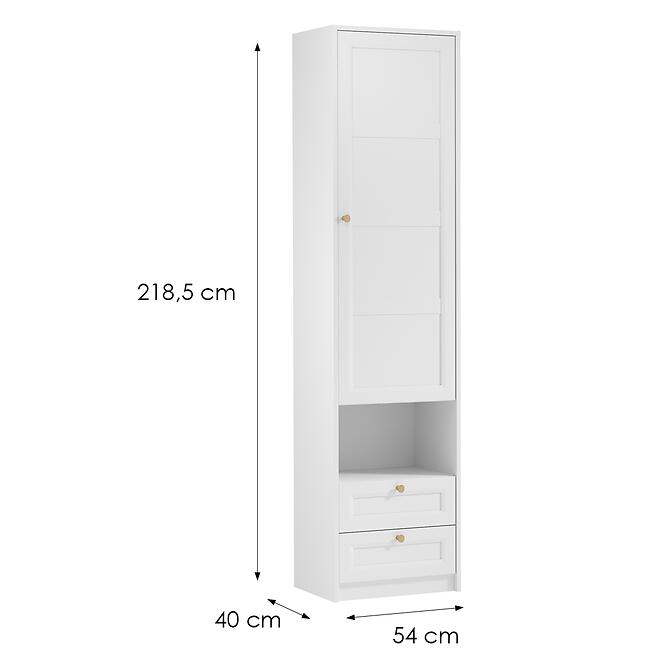 Skriňa REL S1D2S biela,2