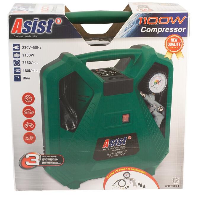 Asist Kufříkový Kompresor 1100W AE7C110DN-2