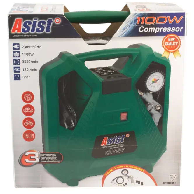 Asist Kufříkový Kompresor 1100W AE7C110DN-2,3