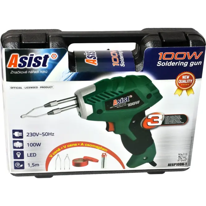Asist Elektrická spájkovačka 100 W v kufríku s príslušenstvom AE6P10DN-1,3