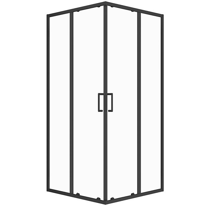 Sprchový kút Rio 80x80x190 black