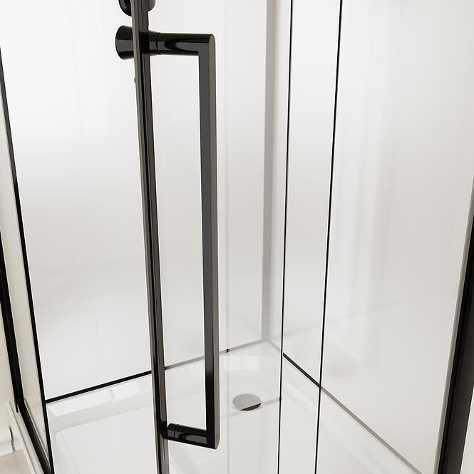 Sprchový kút päťuholníkový Elize 90x90 black,4