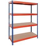 Skladový kovový regál 192x100x50 cm – 4 políc/300 kg Skladový kovový regál 192x100x50 cm – 4 políc/300 kg