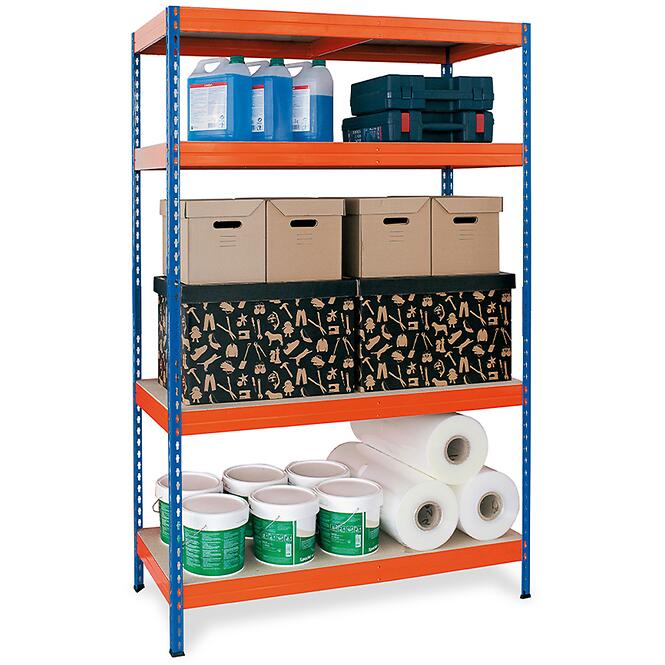 Skladový kovový regál 192x100x50 cm – 4 políc/300 kg