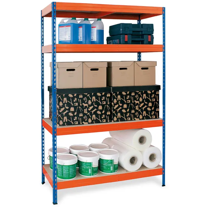 Skladový kovový regál 192x100x50 cm – 4 políc/300 kg,2