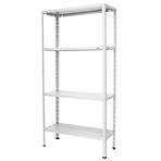 Skladový kovový regál 147x75x30 cm – 4 políc/40 kg Skladový kovový regál 147x75x30 cm – 4 políc/40 kg