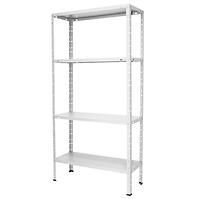 Skladový kovový regál 147x75x30 cm – 4 políc/40 kg
