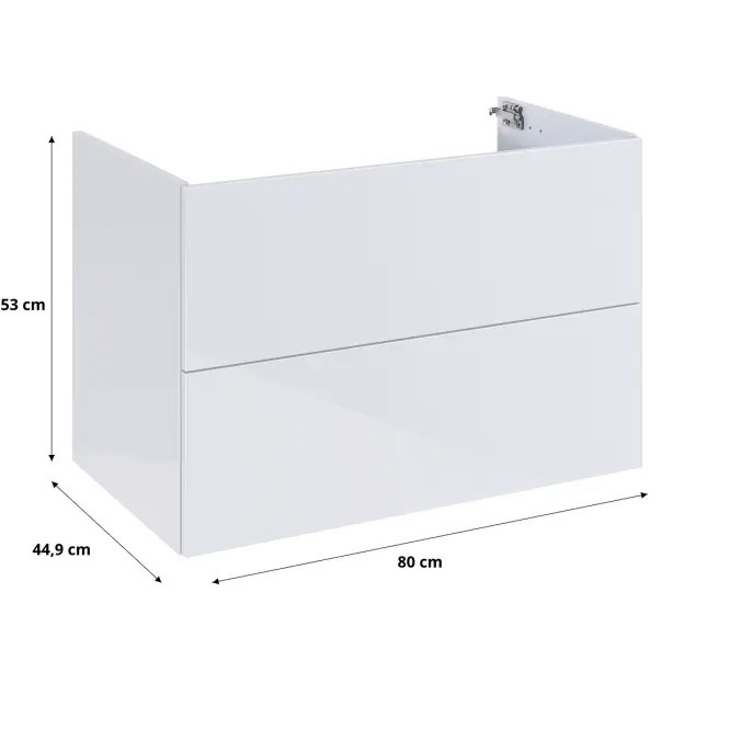 Skrinka Merkado 80 2S White,2