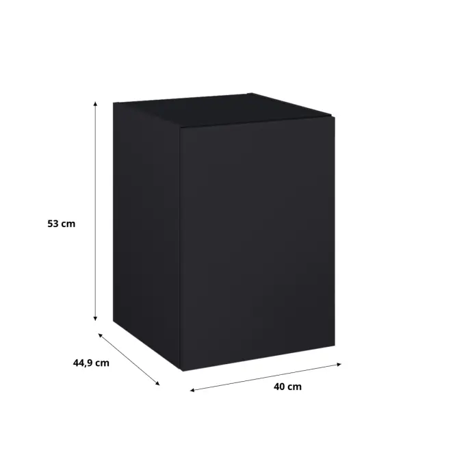 Skrinka Merkado 40 1D Black Matt,2