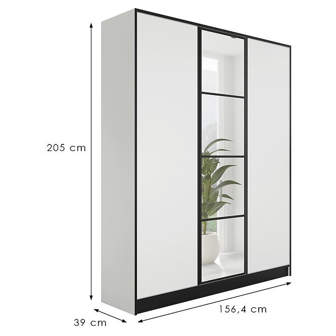 Skriňa Eden 3d 157 Biela 1