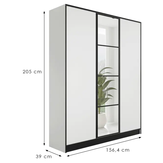 Skriňa Eden 3d 157 Biela 1,2