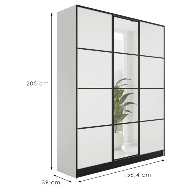 Skriňa Eden 3d 157 Biela 2,2