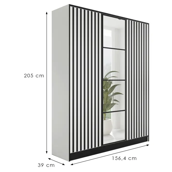 Skriňa Eden 3d 157 Biela 3,2