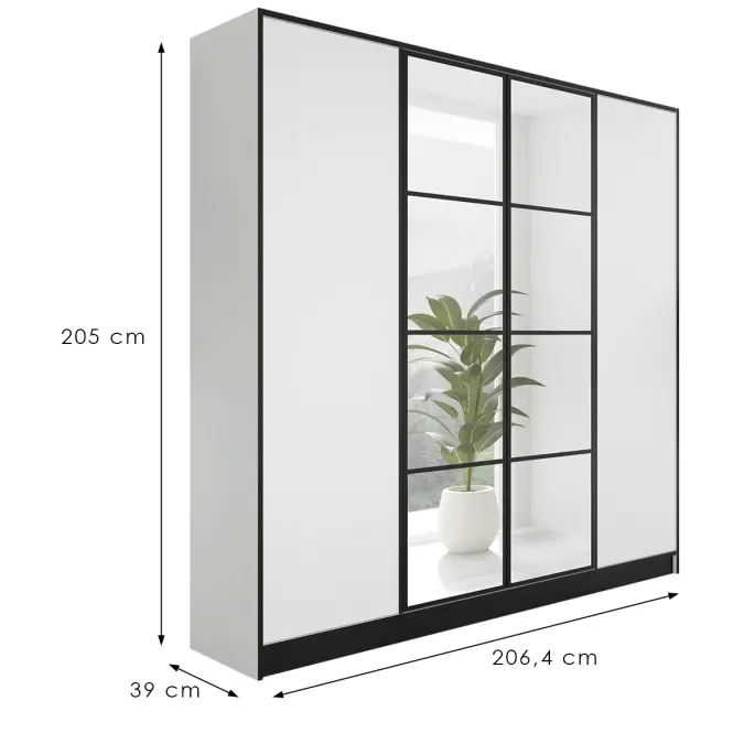 Skriňa Eden 4d 207 Biela 1,2