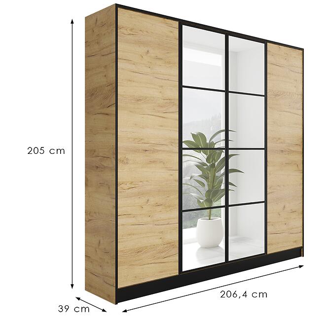 Skriňa Eden 4d 207 Dub Craft Zlatý 1