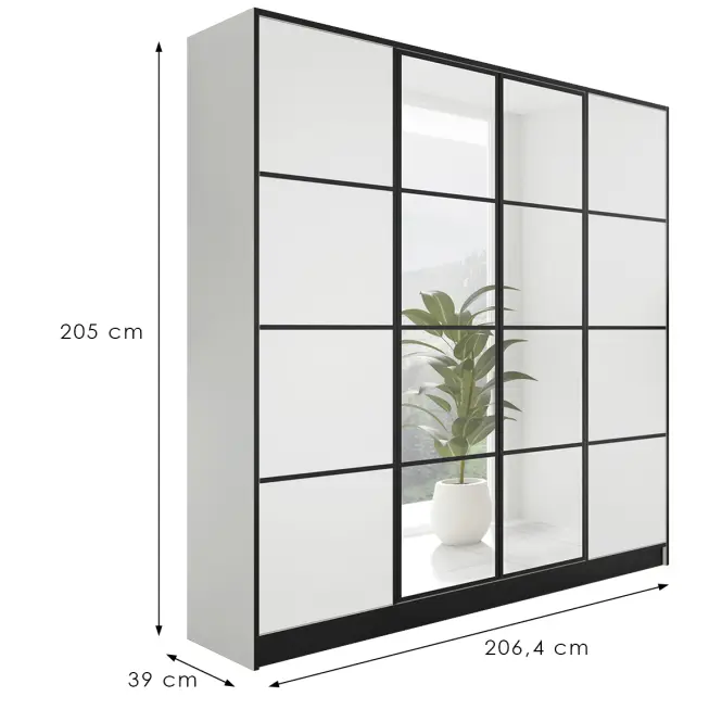 Skriňa Eden 4d 207 Biela 2