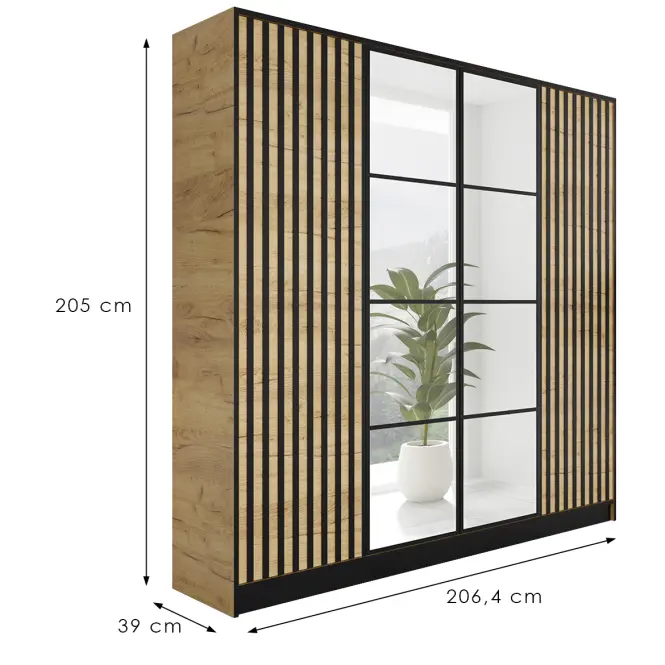 Skriňa Eden 4d 207 Dub Craft Zlatý 3,2