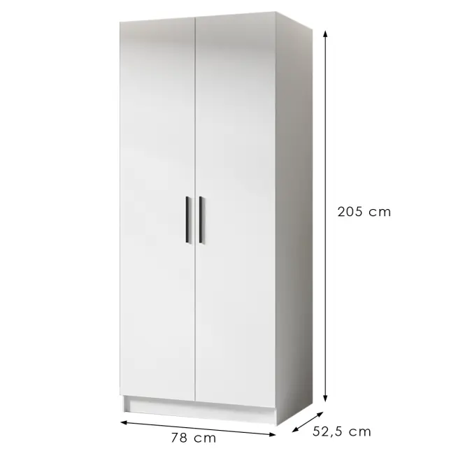 Skriňa Gold 2d Biela/Biela,2